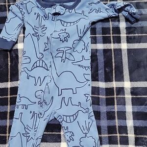 Blue Dinosaur Print Kids One Piece